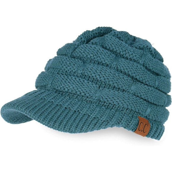 Hatsandscarf Exclusives Women\'s Ribbed Knit Hat with Brim main image 4